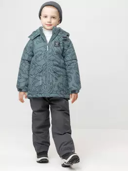 Куртка для мальчика с утеплителем нового поколения для мальчиков CROCKID, ВК 36093/н/4 ГР, цвет - бирюзовый