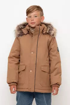 Куртка для мальчика с утеплителем нового поколения для мальчиков CROCKID, ВК 36096/1 УЗГ (122-158), цвет - коричневый