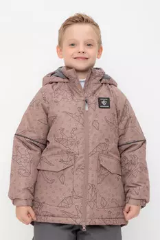 Куртка для мальчика с утеплителем нового поколения для мальчиков CROCKID, ВК 36093/н/1 ГР, цвет - коричневый