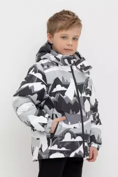 Куртка для мальчика с утеплителем нового поколения для мальчиков CROCKID, ВК 36090/н/3 Ал, цвет - серый