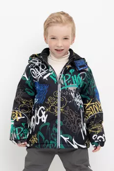 Куртка для мальчика с утеплителем нового поколения для мальчиков CROCKID, ВК 36089/н/4 ГР ( 92-122), цвет - черный3