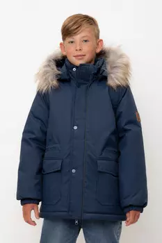 Куртка с утеплителем нового поколения для мальчиков CROCKID, ВК 36096/6 УЗГ (122-158), цвет - темно-синий