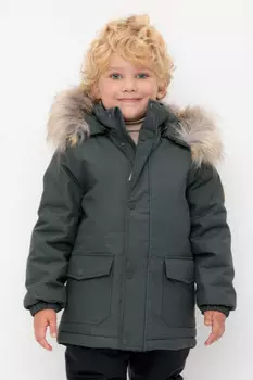 Куртка с утеплителем нового поколения для мальчиков CROCKID, ВК 36096/8 УЗГ (104-122), цвет - зеленый