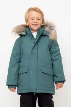 Куртка с утеплителем нового поколения для мальчиков CROCKID, ВК 36096/5 УЗГ (104-122), цвет - зеленый