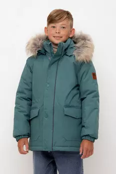 Куртка с утеплителем нового поколения для мальчиков CROCKID, ВК 36096/5 УЗГ (122-158), цвет - зеленый