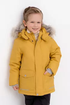 Куртка с утеплителем нового поколения для мальчиков CROCKID, ВК 36103/2 ГР (122-158), цвет - горчица