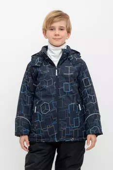 Куртка с утеплителем нового поколения для мальчиков CROCKID, ВК 36089/н/3 ГР (122-146), цвет - темно-синий