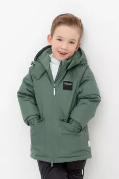 Куртка с утеплителем нового поколения для мальчиков CROCKID, ВК 36094/4 ГР, цвет - зеленый