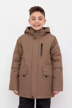 Куртка с утеплителем нового поколения для мальчиков CROCKID, ВК 36091/2 ГР, цвет - коричневый