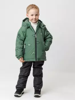 Куртка зимняя для мальчика с утеплителем нового поколения для мальчиков CROCKID, ВК 36090/н/4 Ал, цвет - зеленый