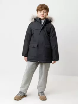 Куртка зимняя для мальчика с утеплителем нового поколения для мальчиков CROCKID, ВК 36111/2 ГР, цвет - черный