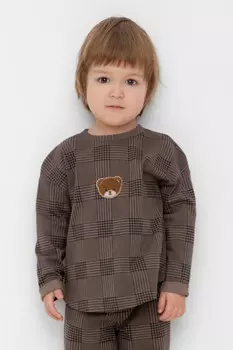 Лонгслив для мальчика для мальчиков CROCKID, КР 302564, цвет - коричневый