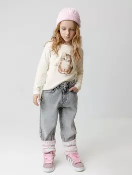 Лонгслив из гладкого эластичного трикотажа для девочки для девочек CROCKID, КР 302831, цвет - светло-розовый