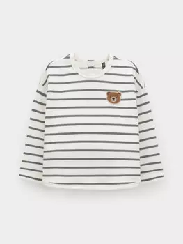 Лонгслив из натурального хлопка для мальчика для мальчиков CROCKID, КР 302774, цвет - сахар