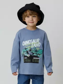 Лонгслив из натурального хлопка для мальчика для мальчиков CROCKID, КР 302256, цвет - синий