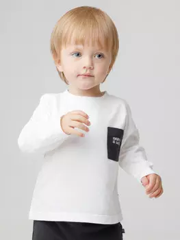 Лонгслив из натурального хлопка для мальчика для мальчиков CROCKID, КР 302847, цвет - сахар