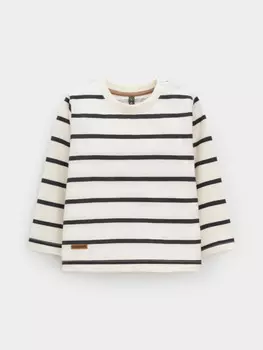 Лонгслив из натурального хлопка для мальчика для мальчиков CROCKID, КР 302212, цвет - сахар