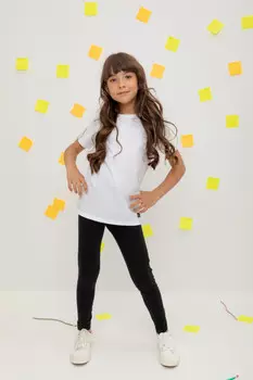 Лосины для девочки для девочек CROCKID, К 400580/1, цвет - черный