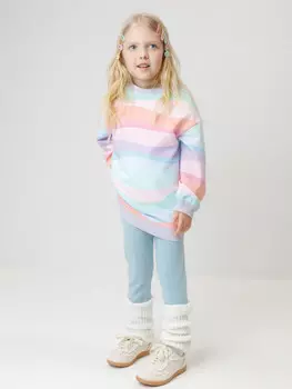 Лосины для девочки для девочек CROCKID, КП 4940, цвет - голубой