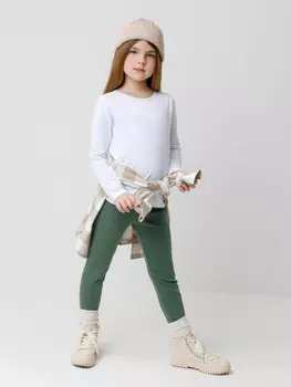 Лосины для девочки для девочек CROCKID, КП 4940, цвет - зеленый