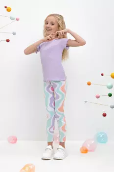 Лосины для девочки для девочек CROCKID, КР 4074, цвет - белый