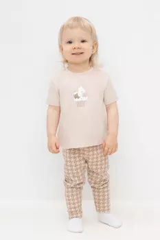 Лосины для девочки для девочек CROCKID, КР 400728, цвет - бежевый