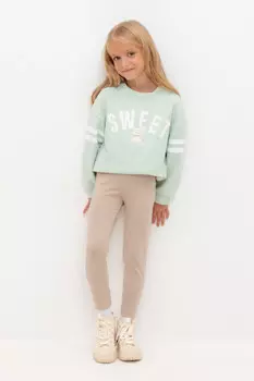 Лосины для девочки для девочек CROCKID, КР 4074, цвет - бежевый