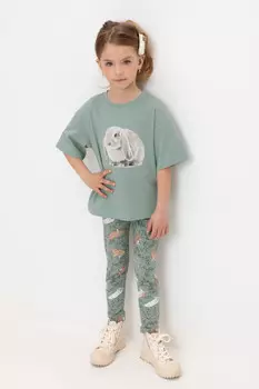 Лосины для девочки для девочек CROCKID, КР 4074, цвет - минт