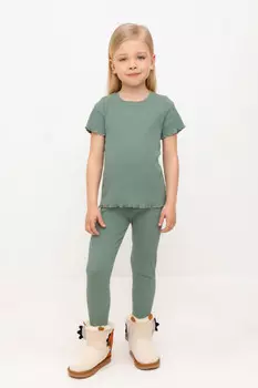 Лосины для девочки для девочек CROCKID, КР 400630, цвет - зеленый