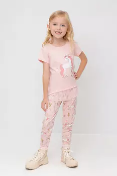 Лосины для девочки для девочек CROCKID, КР 4074, цвет - светло-розовый