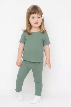 Лосины для девочки для девочек CROCKID, КР 400769, цвет - зеленый