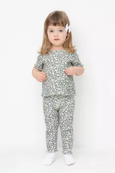 Лосины для девочки для девочек CROCKID, КР 400770, цвет - зеленый