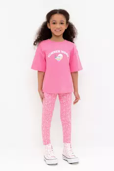 Лосины для девочки для девочек CROCKID, КР 4074, цвет - ярко-розовый