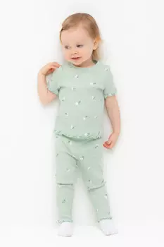 Лосины для девочки для девочек CROCKID, КР 400770, цвет - зеленый