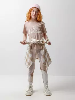 Лосины для девочки для девочек CROCKID, КР 4074, цвет - бежевый