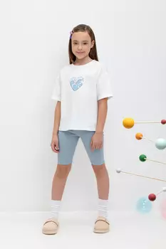 Лосины для девочки в рубчик для девочек CROCKID, КР 400556, цвет - синий