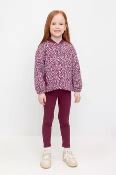 Лосины для девочки в рубчик для девочек CROCKID, КР 400085, цвет - бордовый