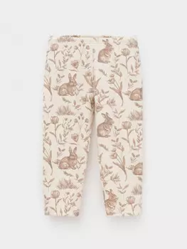 Лосины из эластичного трикотажа для девочки для девочек CROCKID, КР 4321, цвет - бежевый