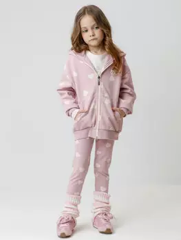 Лосины из гладкого эластичного трикотажа для девочки для девочек CROCKID, КР 4074, цвет - розовый