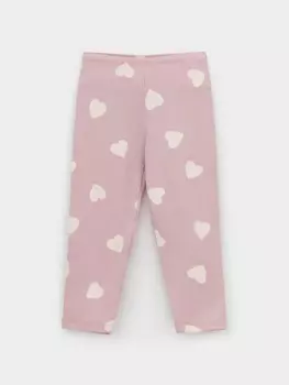 Лосины из гладкого эластичного трикотажа для девочки для девочек CROCKID, КР 4321, цвет - розовый