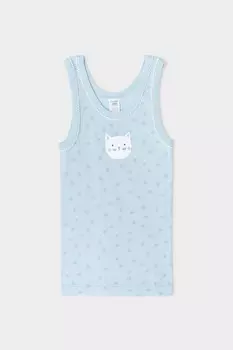 Майка для девочек CROCKID, К 1066, цвет - голубой