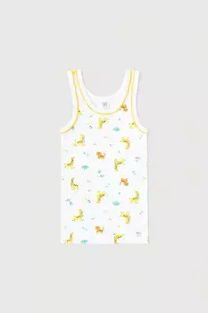 Майка для девочек CROCKID, К 1066, цвет - белый