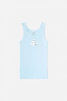 Майка для девочек CROCKID, К 1066, цвет - светло-голубой