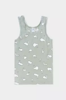 Майка для девочек CROCKID, К 1160, цвет - зеленый