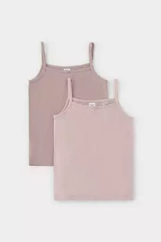 Майка для девочки для девочек CROCKID, К 1187-2уп, цвет - кофейный