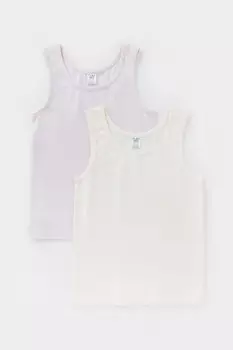 Майка для девочки для девочек CROCKID, К 1192-2уп, цвет - фиолетовый