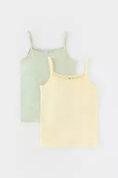 Майка для девочки для девочек CROCKID, К 1187-2уп, цвет - голубой