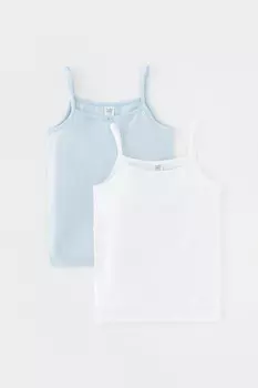 Майка для девочки для девочек CROCKID, К 1187-2уп, цвет - светло-голубой