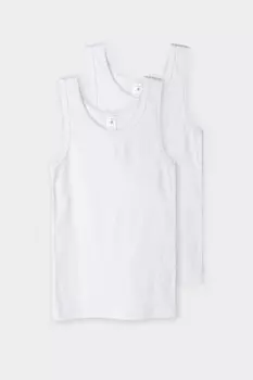 Майка для мальчика в упаковке 2 шт для мальчиков CROCKID, К 1193-2уп, цвет - белый