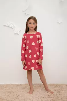 Ночная сорочка для девочек CROCKID, К 1171, цвет - бордовый